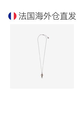 自营欧洲直邮Burberry博柏利 Charm系列女士银色黄铜链环项链字母