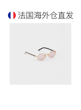 自营欧洲直邮PRADA普拉达 女士古董玫瑰粉镜片金属标志牌太阳镜