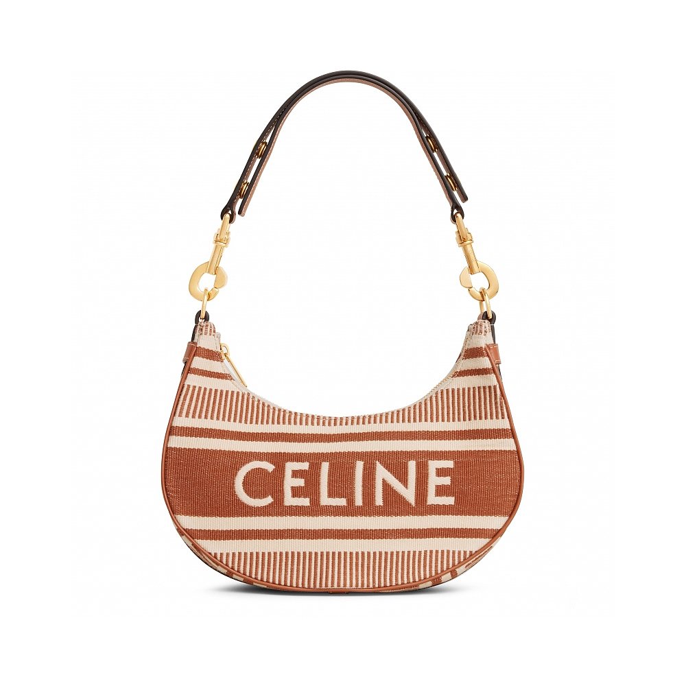 自营1h可退 欧洲直邮CELINE赛琳 中号Ava包带条纹织物肩带手提包 - 图0