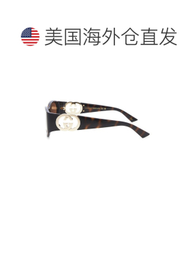 1h可退 美国直邮Gucci 古驰 女士 Hailey 圆形太阳眼镜 GG2123SA0