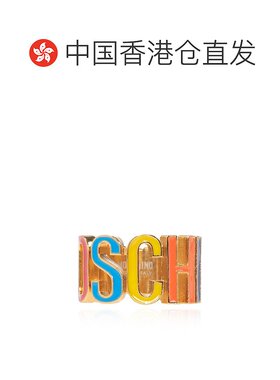 1h可退 香港直邮Moschino 莫斯奇诺 女士 標誌刻字拋光飾面戒指 A