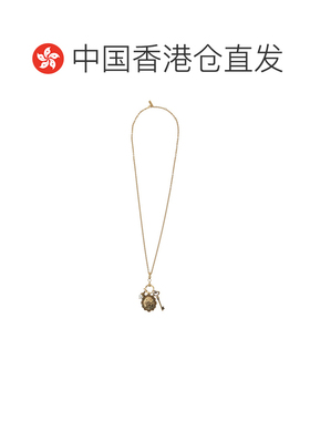 香港直邮Chloe 蔻依 女士 金色染色吊坠锁链设计铜制项链 CHC25WJ