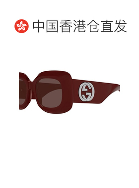 香港直邮Gucci 古驰 女士 几何框太阳镜 GG1695S red红色 舒适时