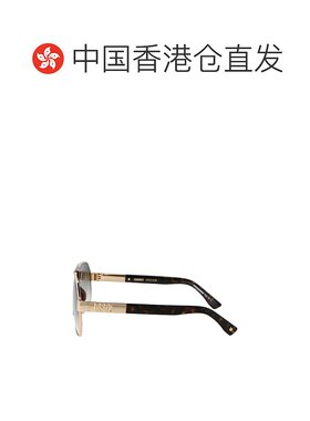香港直邮Dsquared2 二次方 男士 金色雪茄色金属太阳眼镜 D20028S
