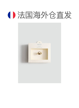 自营欧洲直邮MANGO 女士金色不锈钢图章戒指