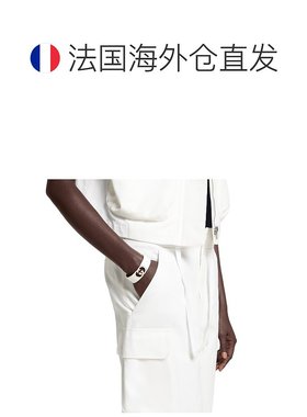 自营欧洲直邮Gucci/古驰 Interlocking系列女士白色黄铜互扣式双G