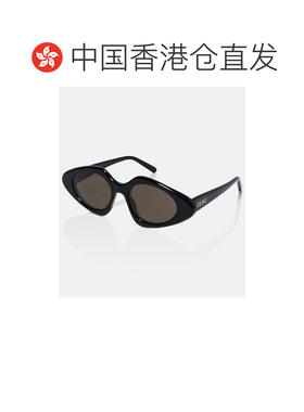 1h可退 香港直邮LOEWE 罗意威 女士 椭圆形太阳眼镜 black黑色 舒