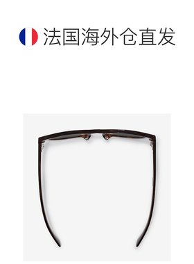 欧洲直邮BURBERRY/博柏利24新款 男女通用棕色醋酸框圆弧形墨镜