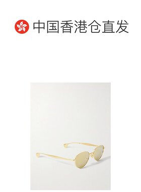 1h可退 香港直邮Bottega Veneta 葆蝶家 女士 圆框镀金太阳眼镜 B