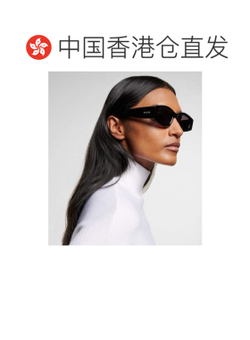 1h可退 香港直邮alaia 女士 徽标矩形太阳眼镜 black黑色 舒适时