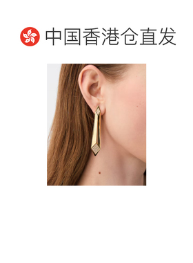 Versace 刀锋水晶耳环 10266231A00621配饰 【付后1h可退】