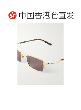 香港直邮Gucci 古驰 男士 G-Detailed 锁扣方形框镀金金属醋纤太