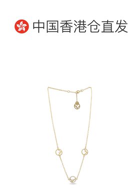 香港直邮Fendi 芬迪 女士 F IS 金色水晶金属项链 8AG7356DMF089U