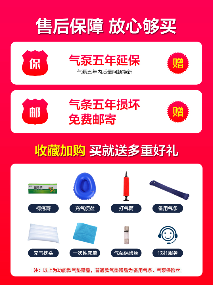 防褥疮气床垫医用单人翻身充气气垫床卧床老人瘫痪病人家用护理 - 图1