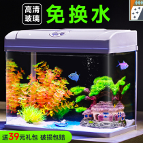 2023 new fish tank Living room Small eco-fighting fish Glass Home Desktop Mini Scape Aquarium Gold Fish Tank