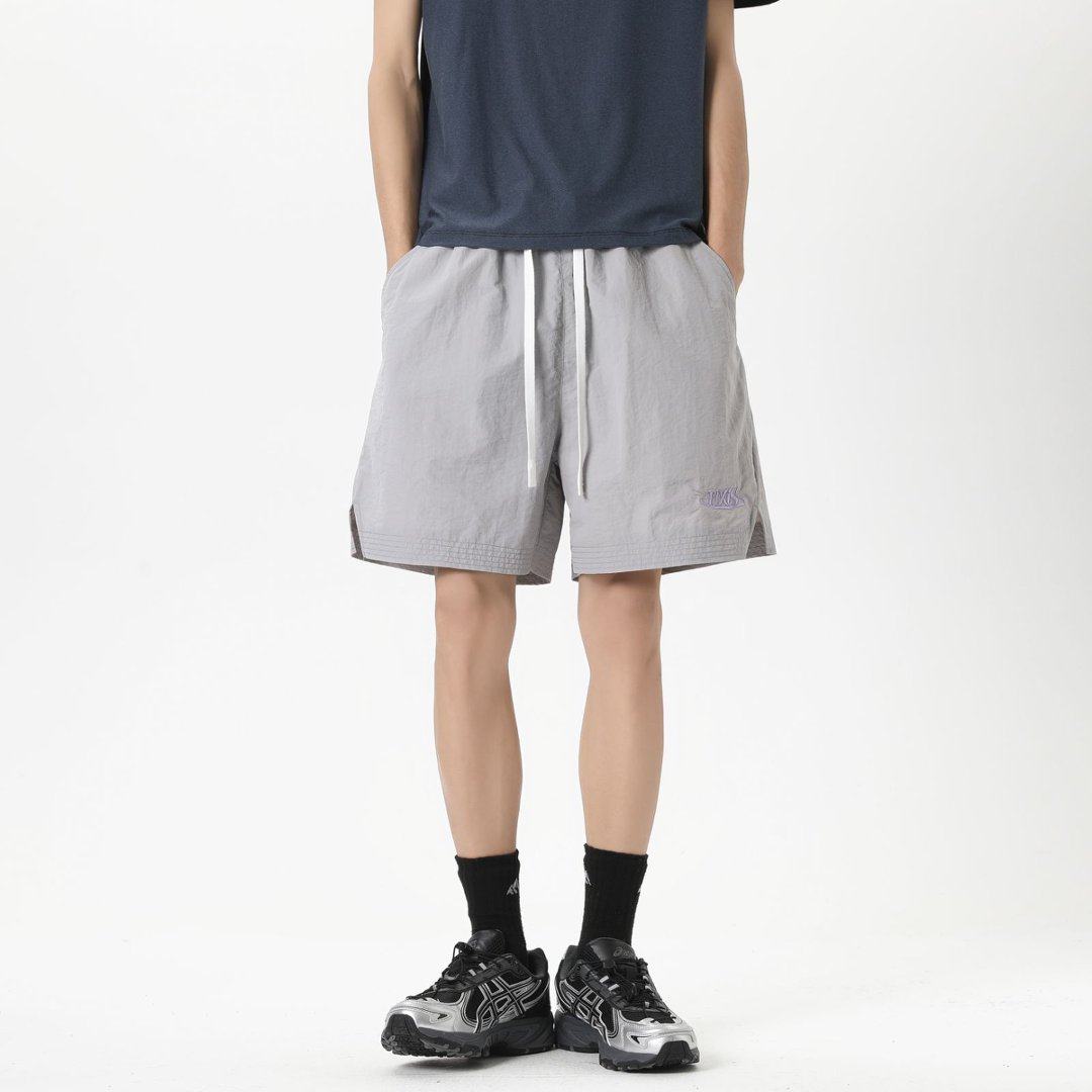 潮牌字母刺绣速干短裤夏季美式男款宽松休闲五分中裤沙滩运动裤,淘宝优惠券,粉丝福利购,淘宝优惠卷