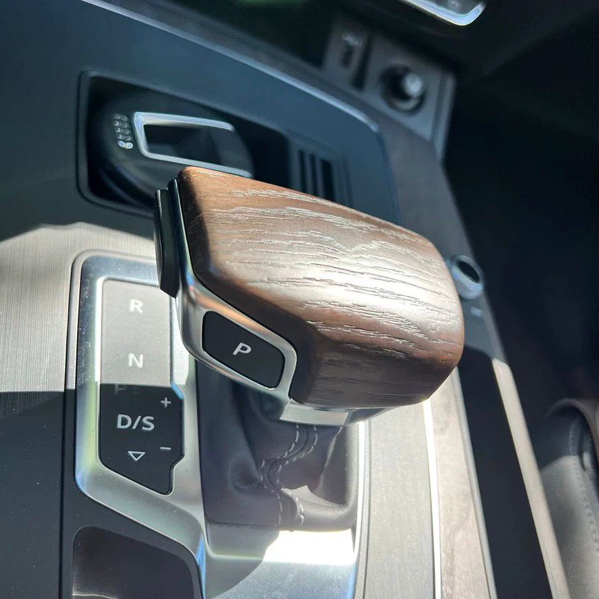 17-25款奥迪A4L档把套盖S4/RS4车内饰用品改装升级实木排挡装饰贴 - 图0