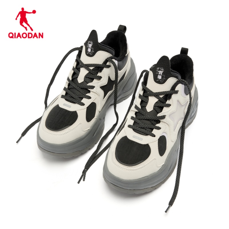 商场同款精灵兔V乔丹老爹鞋女2024冬季保暖休闲鞋厚底增高运动鞋