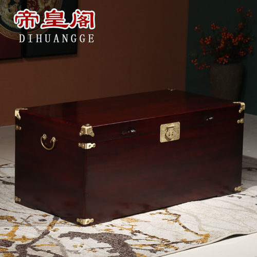 香樟木箱子全樟木平板字画收藏箱婚嫁箱结婚箱子实木储物箱樟木盒 - 图1