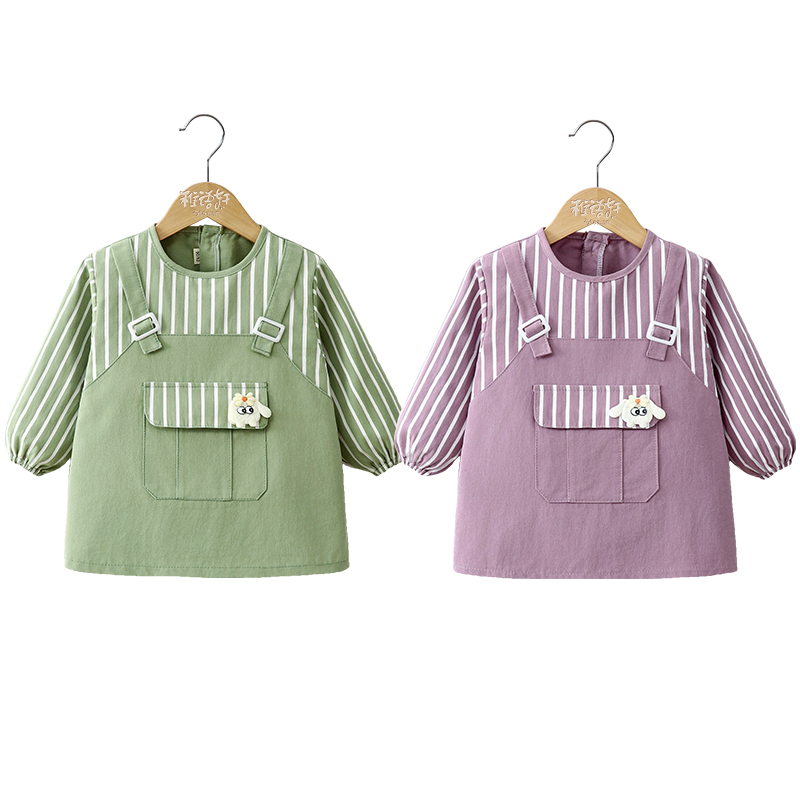 Baby eating smock, spring and autumn cotton children's bib