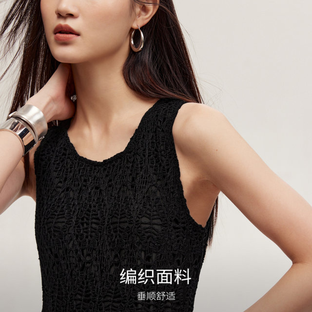 Hollow dress round neck VeroModa