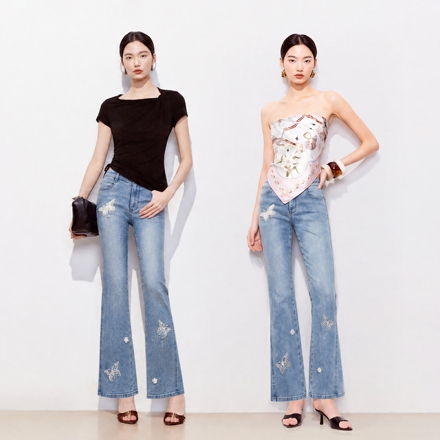 VeroModa����ţ�п�Ů��˿�����廨����΢��