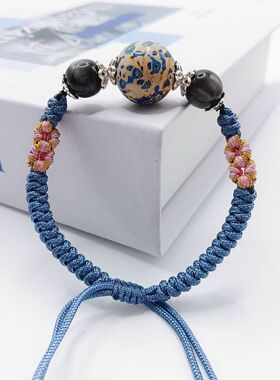 手工红绳佛珠编织手饰手串配件