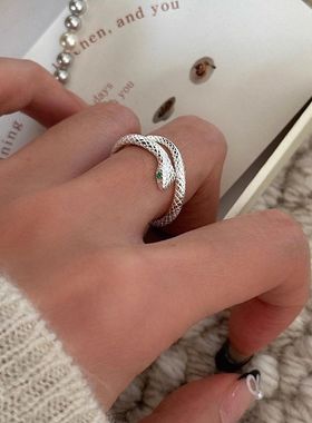 女高级感戒指指环ins开口造型小