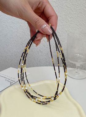 珠碎新款链颈链小米项链串珠锁骨