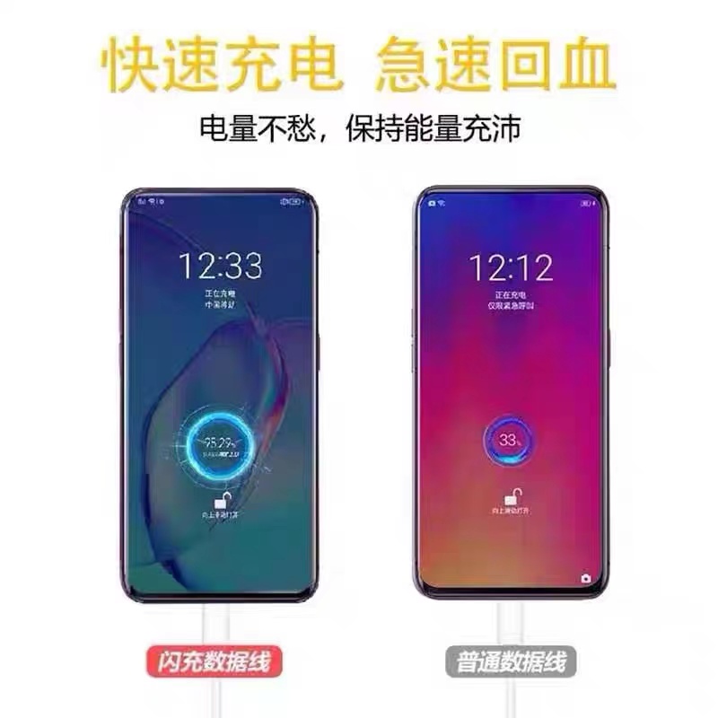 适用opporeno5数据线65W瓦手机6A闪充opporeno5pro+充电线reno5k快充线OPPO Reno6加长线reno4se加长2米ace2 - 图2