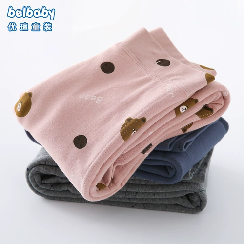 Детские демисезонные удерживающие тепло утепленные штаны, леггинсы для мальчиков, высокая талия