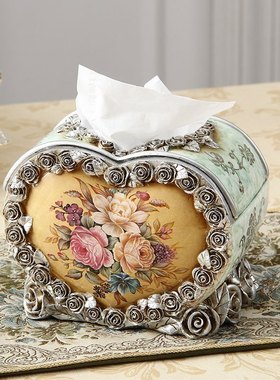 纸巾盒创意欧式客厅可爱简约家用餐抽纸盒卷纸筒盒茶几桌面美式