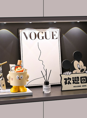 小怪兽钥匙收纳玄关摆件入户收纳盒客厅电视柜家居装饰品乔迁礼物