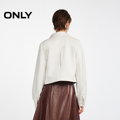 ONLY挺阔正肩剪裁立体褶皱风衣