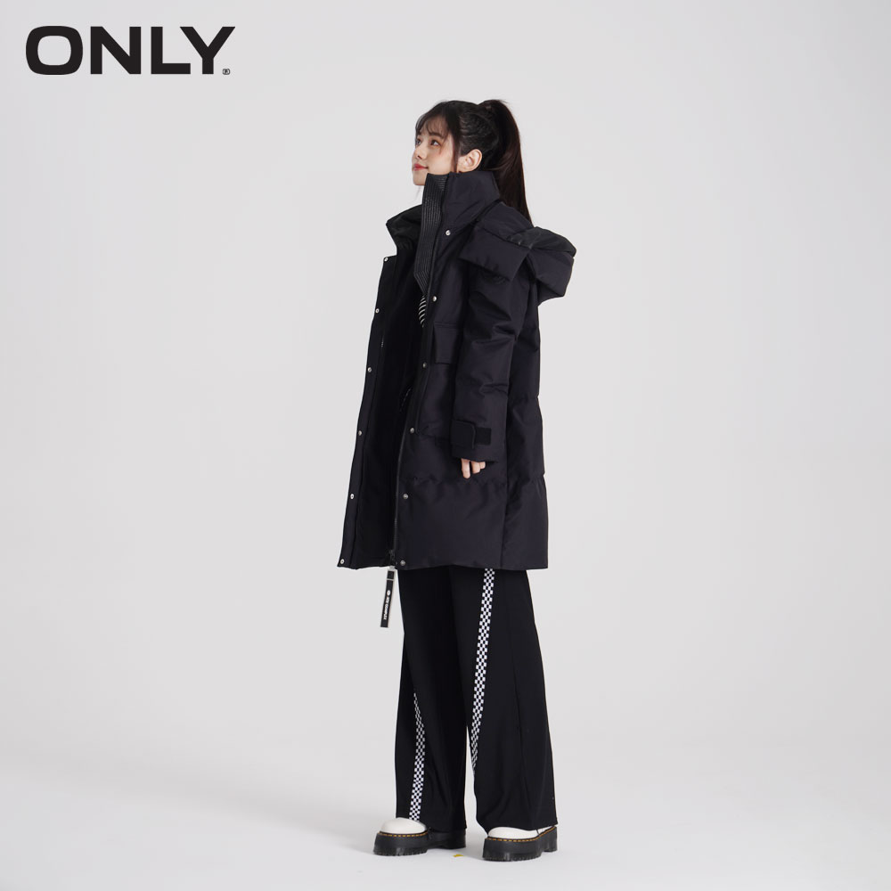 only奥莱冬季新款百搭90连帽白鸭绒 ONLYoutlets店羽绒服