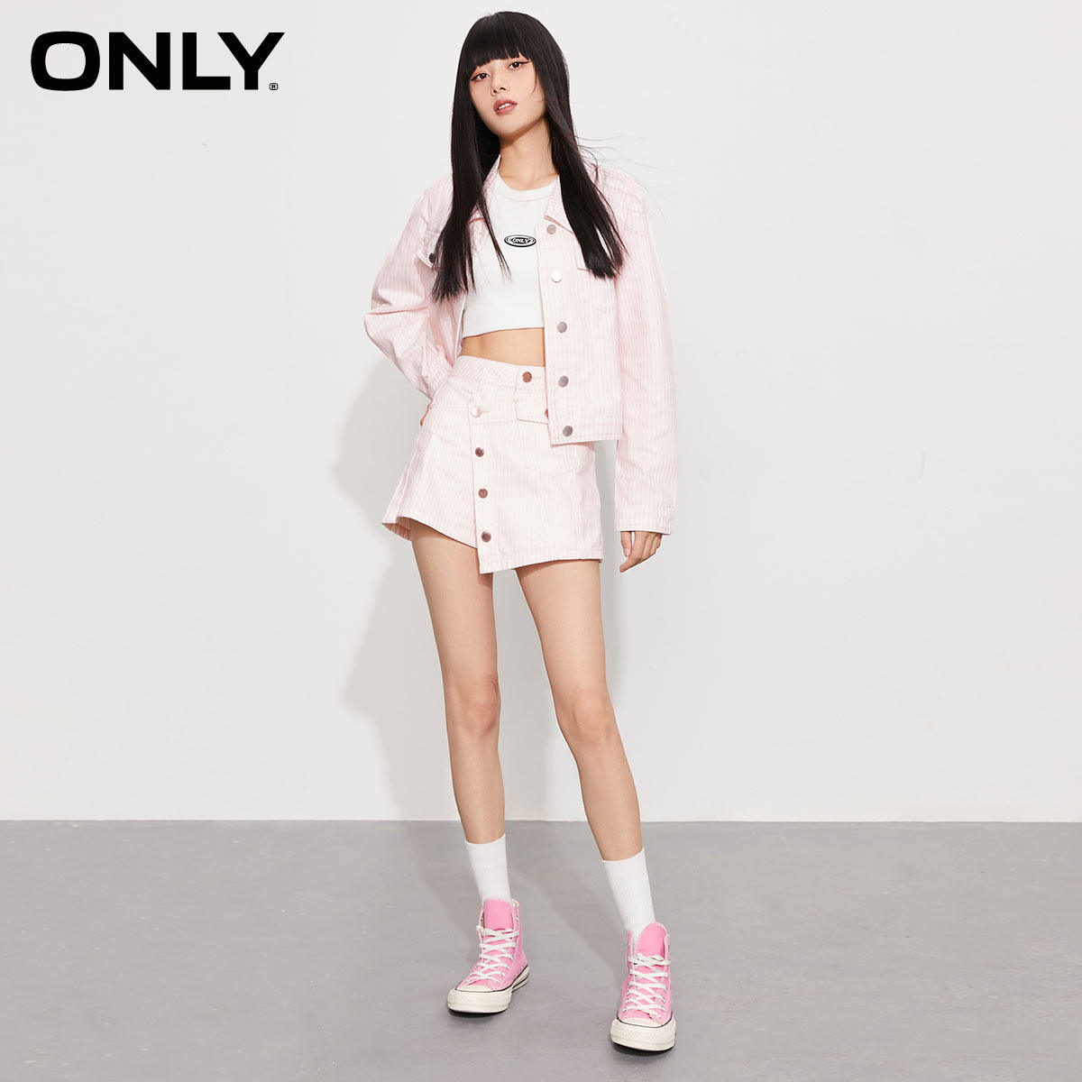 only奥莱2023春季新款休闲泡泡袖 ONLYoutlets店短外套