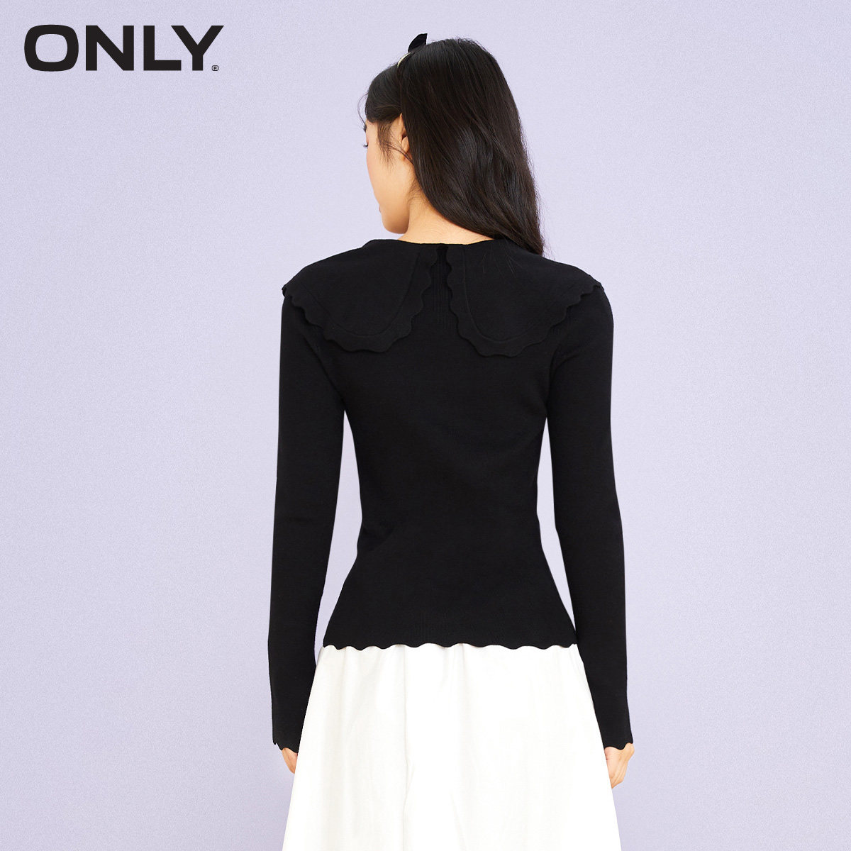 only奥莱甜美气质娃娃领修身针织衫 ONLYoutlets店毛针织衫