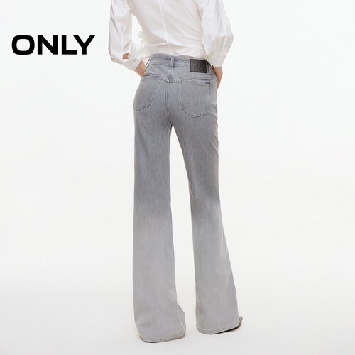 【ONLY奥莱】春季约克线剪裁设计做旧水洗显瘦喇叭裤长裤牛仔裤女 - 图2