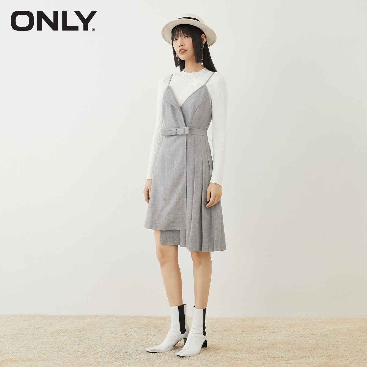only春季新款蝴蝶结针织打底腰带 ONLYoutlets店连衣裙