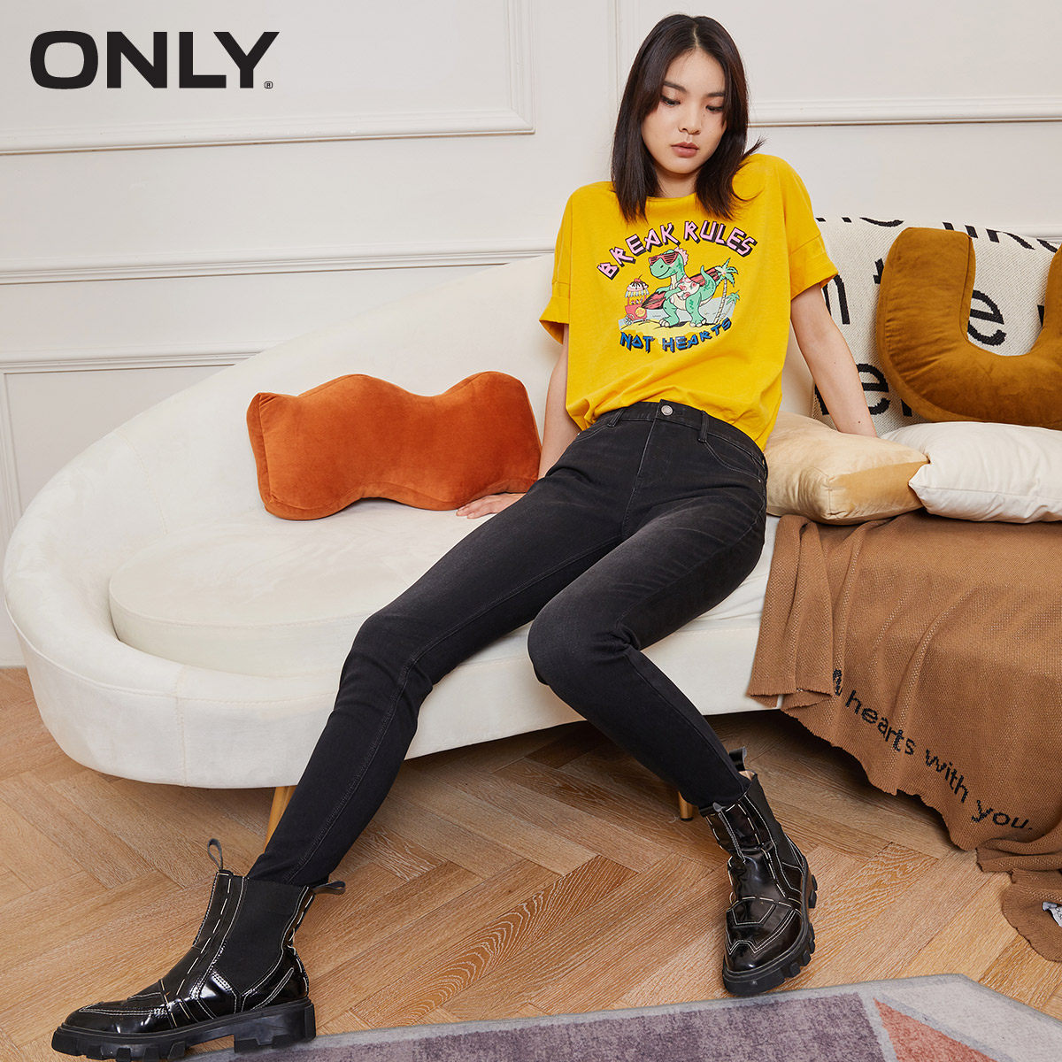 only奥莱秋季修身小脚显瘦牛仔裤 ONLYoutlets店牛仔裤