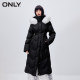 ONLY warm straight hooded long down jacket