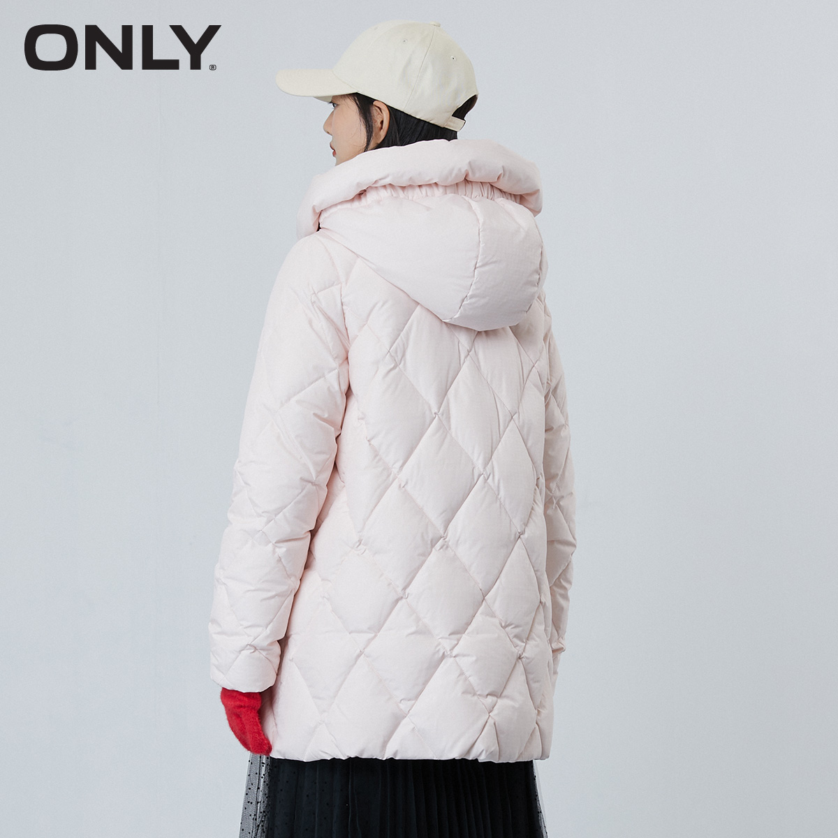 only2021冬季新款90绒菱格羽绒服 ONLYoutlets店羽绒服