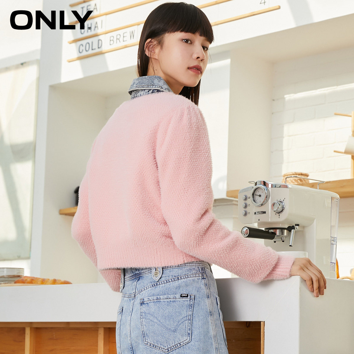 only2021冬季新款气质简约感针织衫 ONLYoutlets店毛针织衫