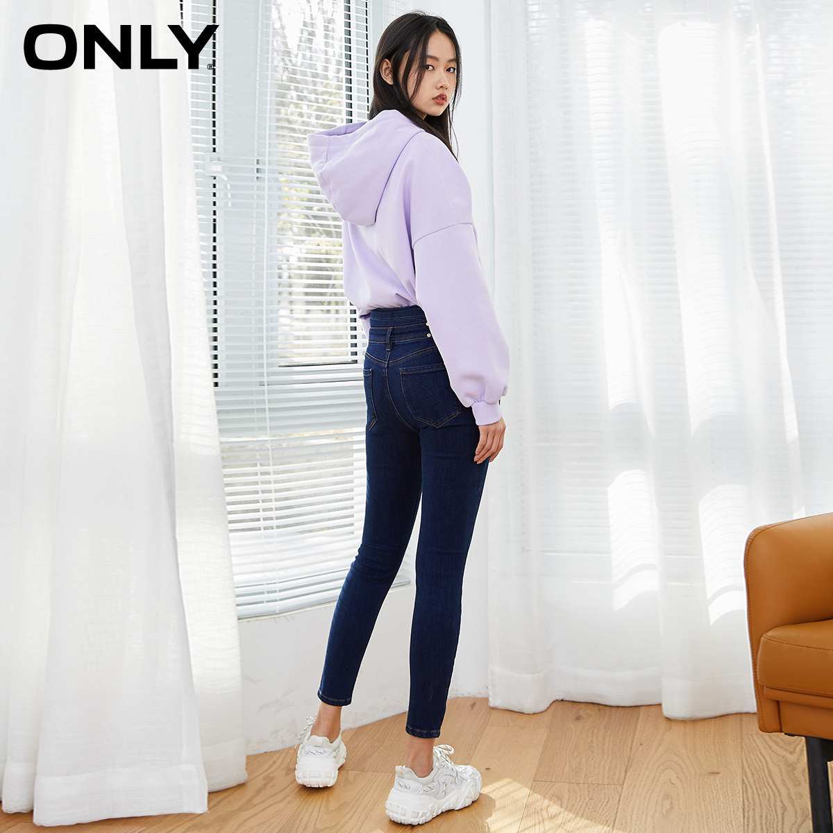 only奥莱秋季高腰修身洋气牛仔裤 ONLYoutlets店牛仔裤