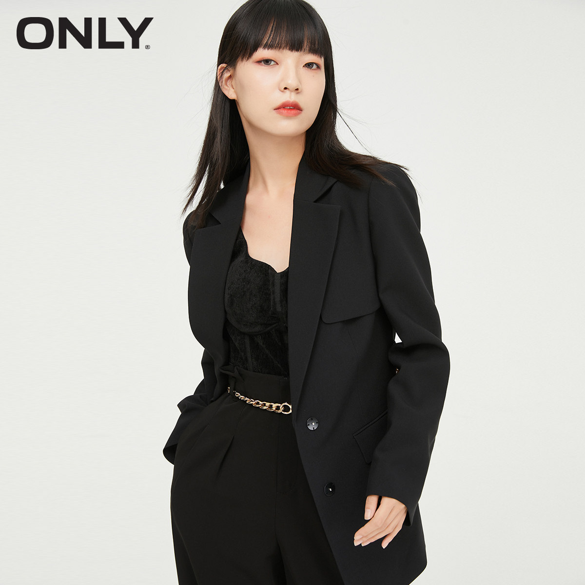 only2021冬季新款休闲职场风衣西服 ONLYoutlets店西装