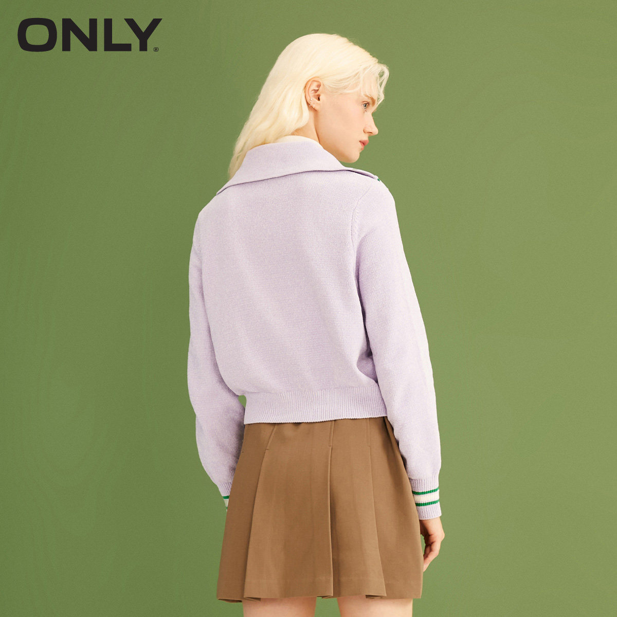 only奥莱春季新款软糯触感截针织衫 ONLYoutlets店毛针织衫