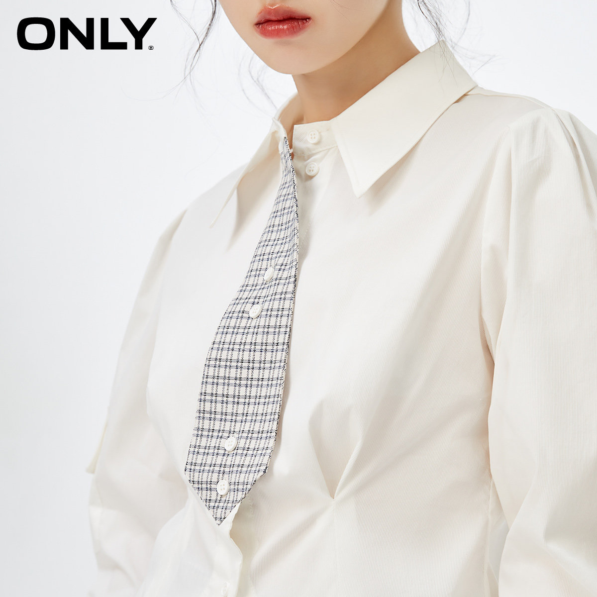 only奥莱春季新款jk格子百褶连衣裙 ONLYoutlets店连衣裙