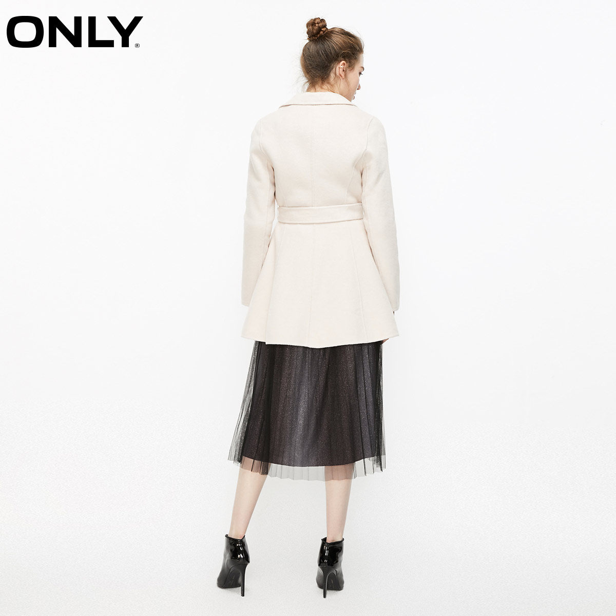 only奥莱秋季新款双面呢收腰气质 ONLYoutlets店毛呢外套