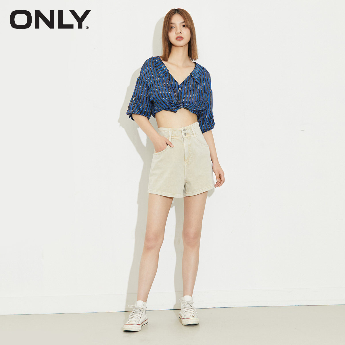 only奥莱春季新款小蛮腰高腰牛仔裤 ONLYoutlets店牛仔裤