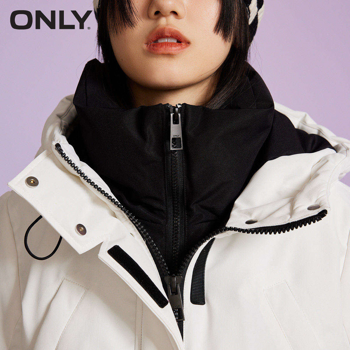 only2021冬季新款90中长款白鸭绒 ONLYoutlets店羽绒服